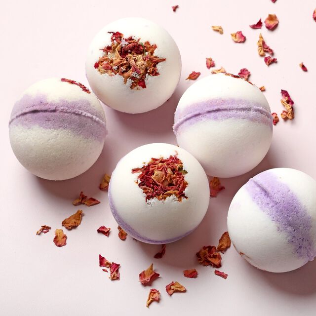 Lilac and Rosehip Bath Bomb Project