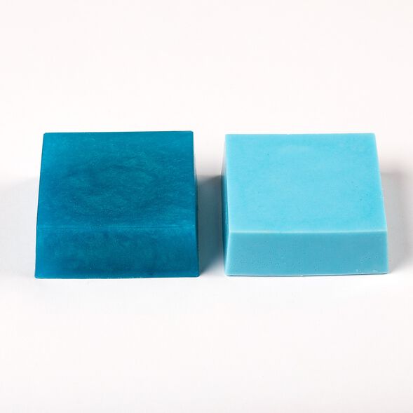 Two Mermaid Blue Color Blocks for Soap Making