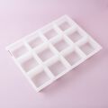 12 Bar Square Silicone Mold for Soap Making