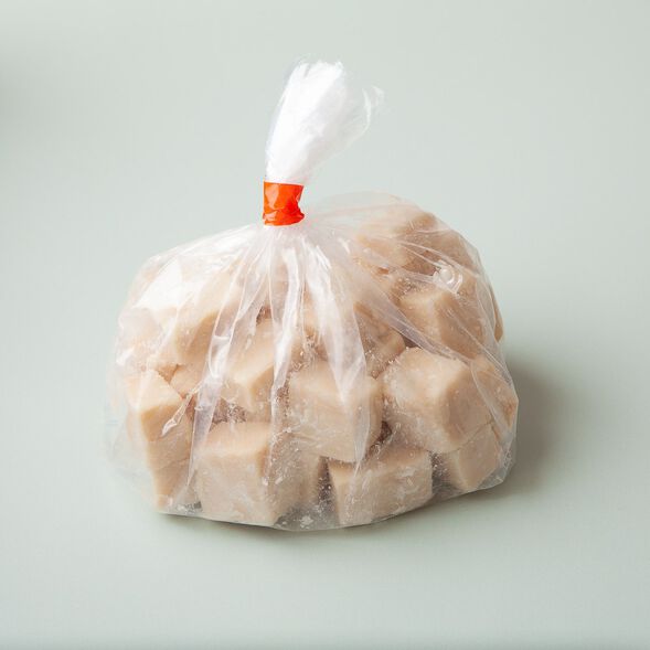 Goat Milk Rebatch Soap Base in a packaged bag