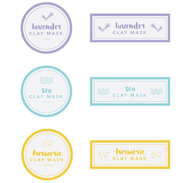 Clay Mask Label Digital Template