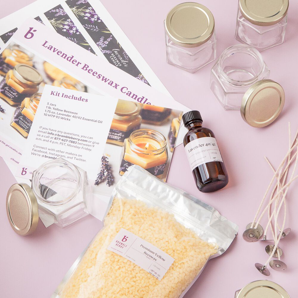 Lavender Beeswax Candle Kit