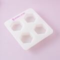 4 Cavity Hexagon Silicone Mold for Soap Making
