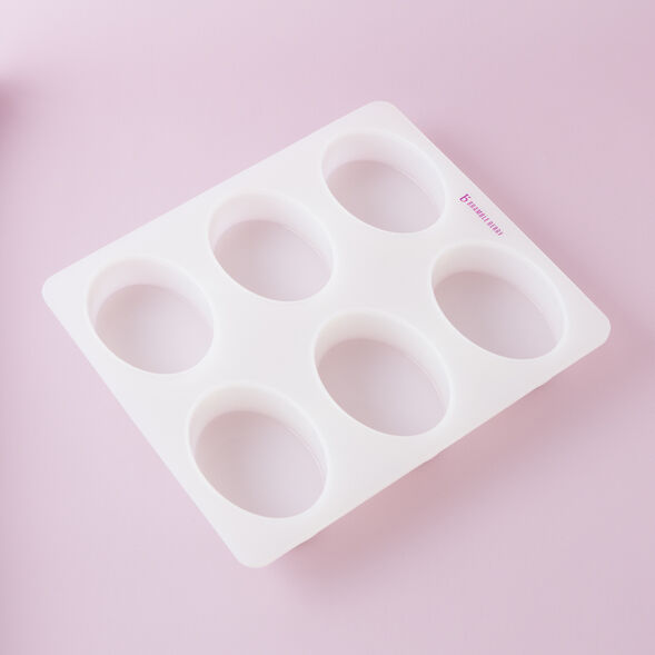 6 Bar Oval Silicone Mold for Soap Making