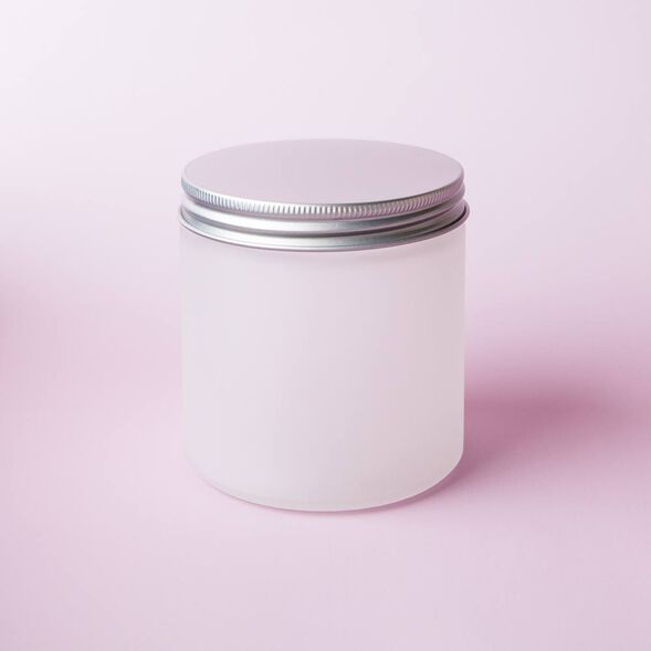 Frosted 13 oz Glass Jar