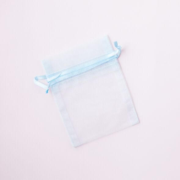 DISCONTINUED - Blue Organza Bag Small