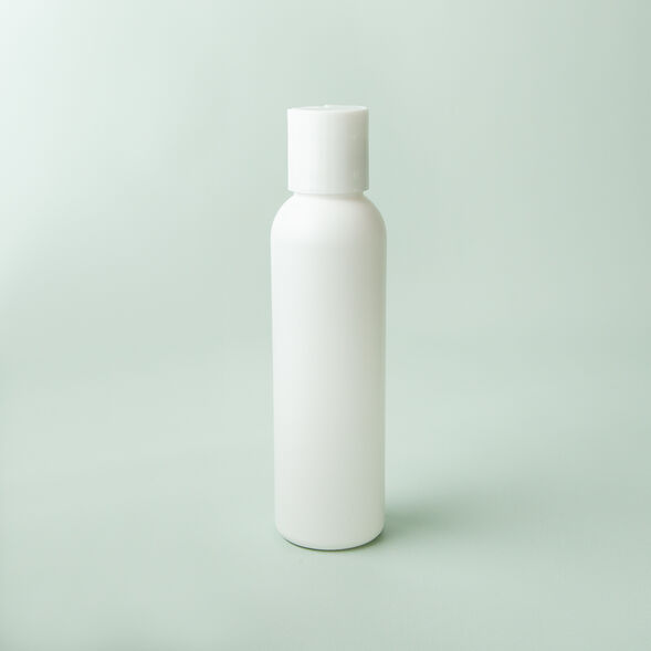 4 oz White Cosmo Bottle with White Disc Cap