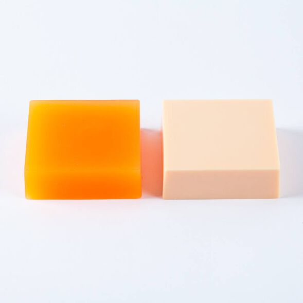 Two Perfect Orange Color Blocks for Soap Making