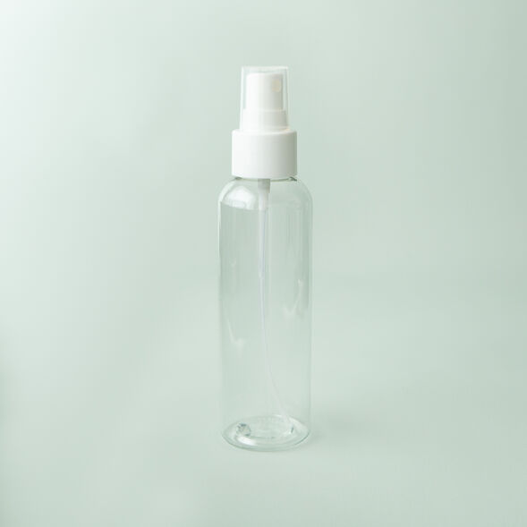 4 oz Clear Cosmo Bottle with White Spray Cap
