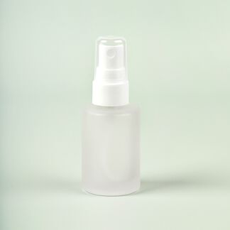 1 oz Frosted Glass Bottle with White Spray Top - 4