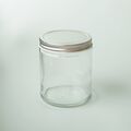 9 oz Clear Glass Jar with Silver Lid - 4