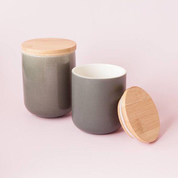 Gray Ceramic Jar - Small