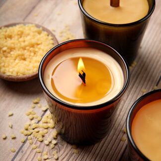 Hickory and  Suede Beeswax Candle Project