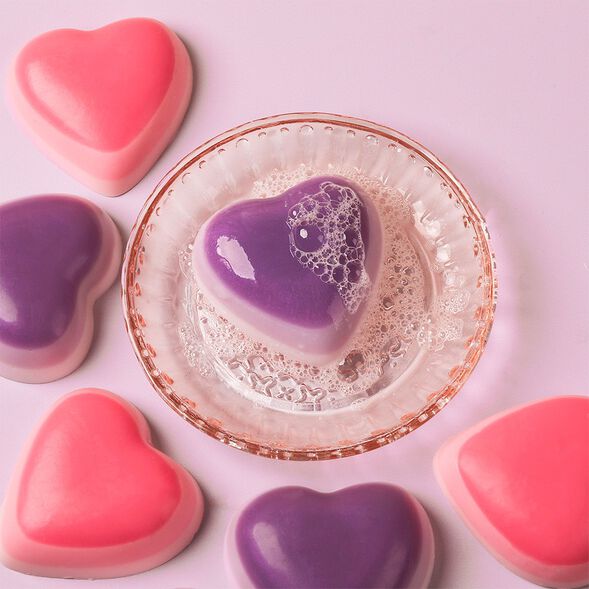 Ombre Heart Soap Project