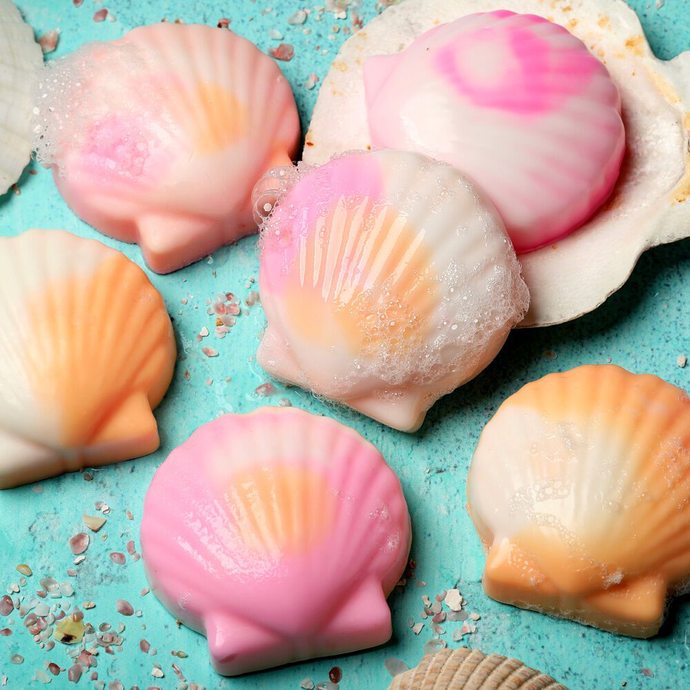 Soap Making Kit Scented Seaside Shell Fish Craft Set Moulds Dye Fragrance 