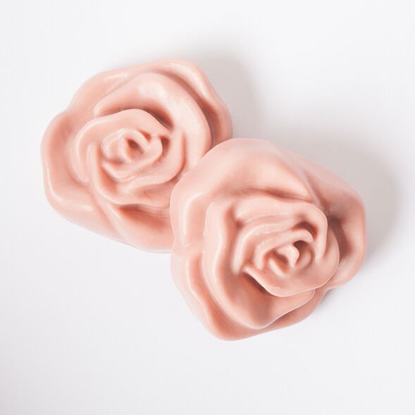 Two Rose Soaps on top of each other