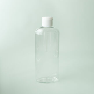 8 oz Clear Bottle with White Flip Cap - 10