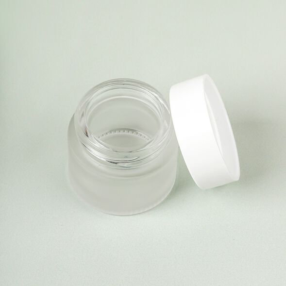 8 mL Frosted Glass Jar with White Cap