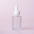 1 oz Frosted Glass Bottle with White Dropper - 4