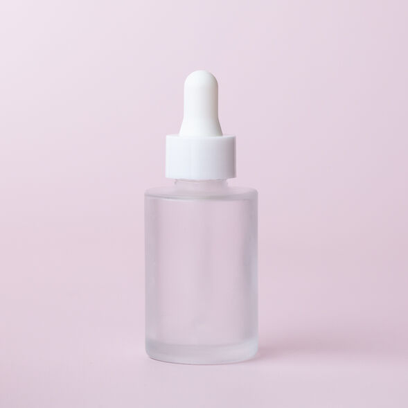 1 oz Frosted Glass Bottle with White Dropper - 1
