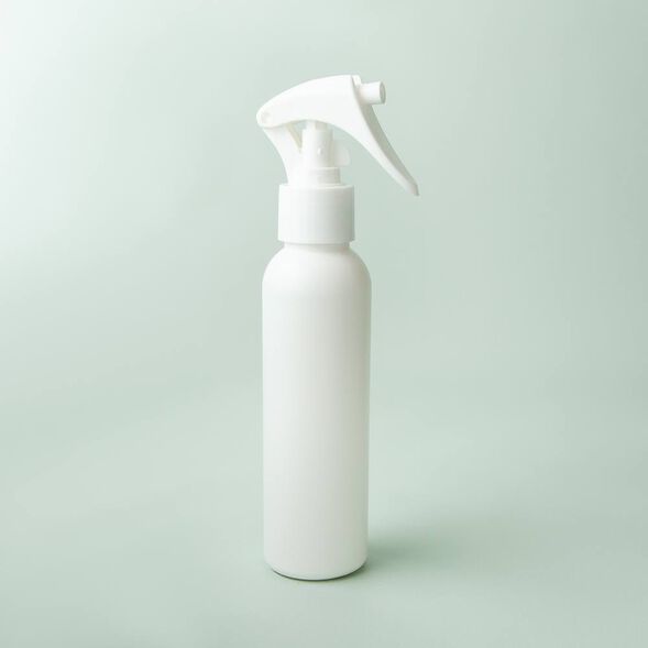 4 oz White Cosmo Bottle with White Trigger Spray Cap