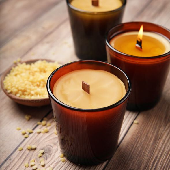 Hickory and  Suede Beeswax Candle Project