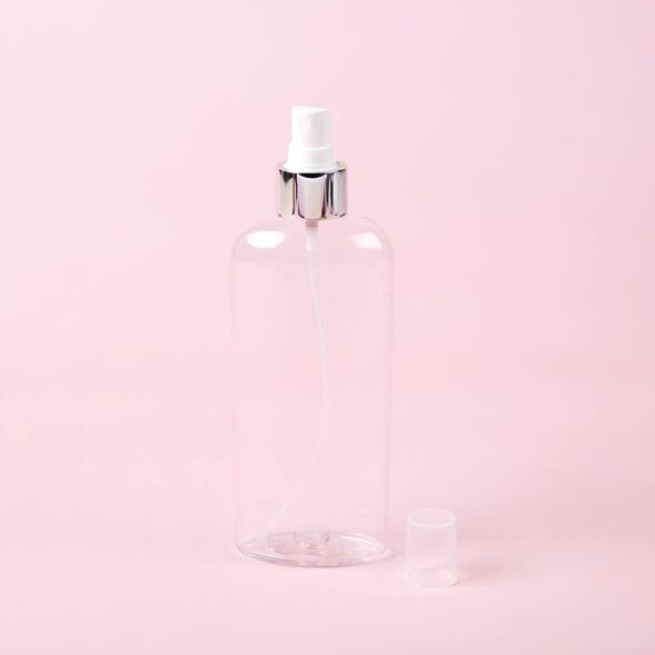 8 oz Bottle with Silver Spray Cap