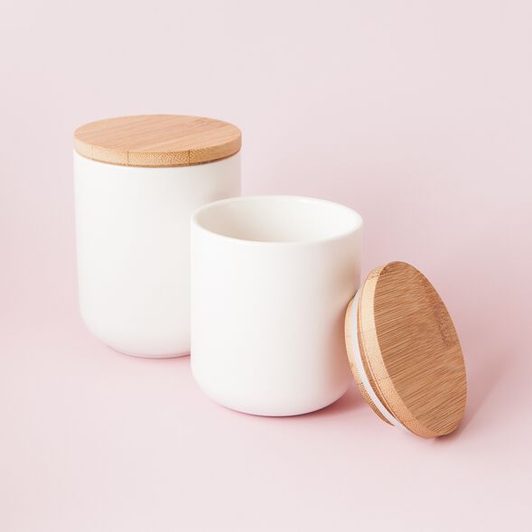 White Ceramic Jar - Large