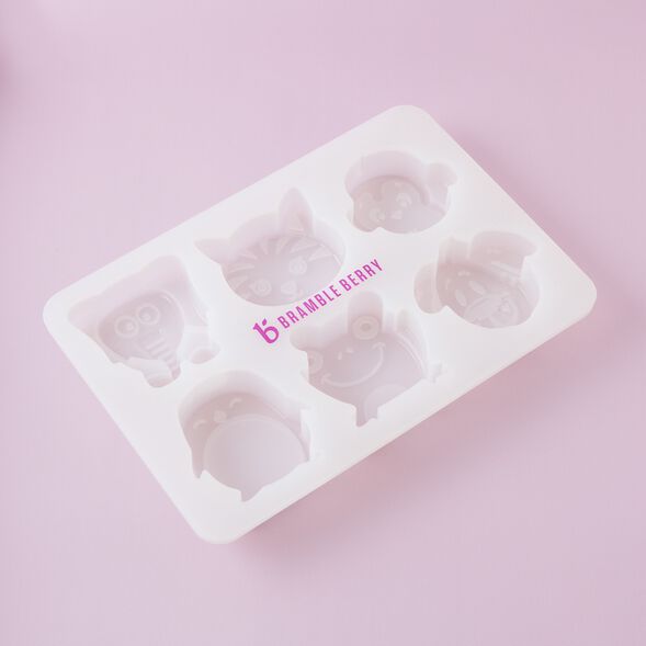 6 Cavity Kids Animals Silicone Mold for Soap Making