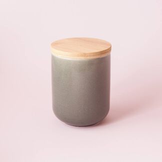 Gray Ceramic Jar - Large - 1 Jar