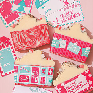 Printable Vintage Christmas Gift Tag and Soap Wrap