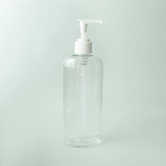8 oz Clear Bottle with White Pump Top - 10