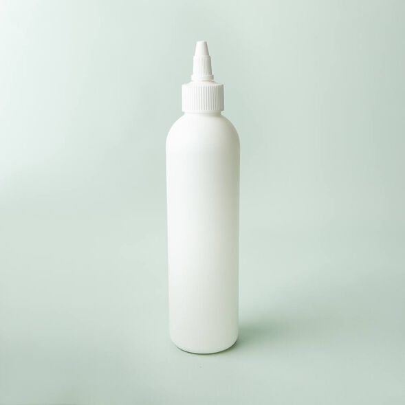 8 oz White Cosmo Bottle with White Twist Cap