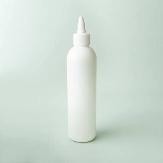8 oz White Cosmo Bottle with White Twist Cap - 1