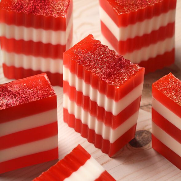 Candy Cane Soap Project