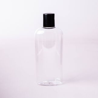 4 oz Clear Bottle with Black Disc Cap - 1