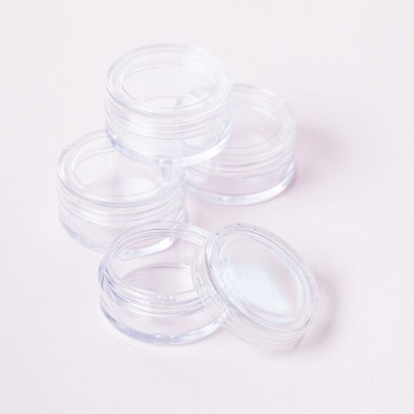 Non-stackable Clear Lip Butter Pots - 10 sets