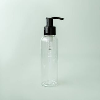 4 oz Clear Cosmo Bottle with Black Pump Top - 10