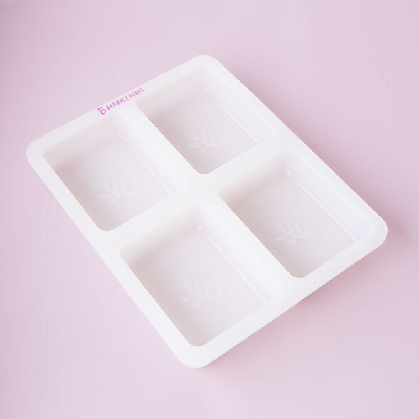 4 Cavity Classic Leaf Silicone Mold for Soap Making