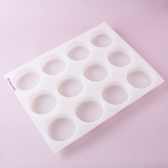 12 Bar Round Silicone Mold for Soap Making
