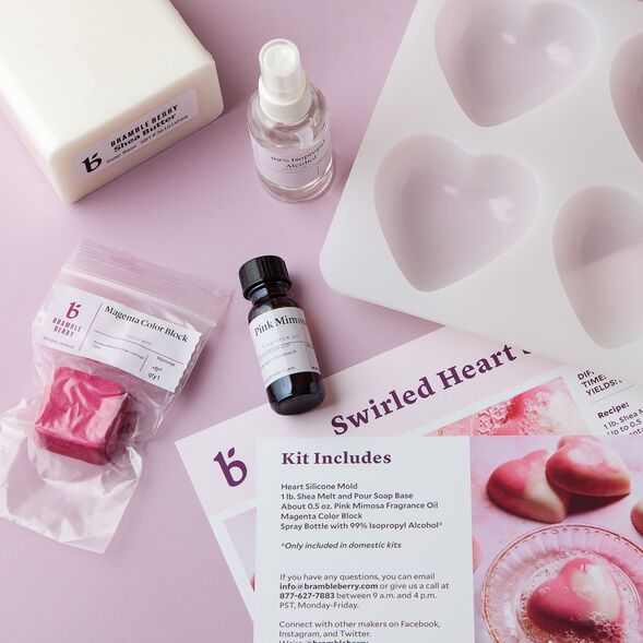 Swirled Heart Soap Kit