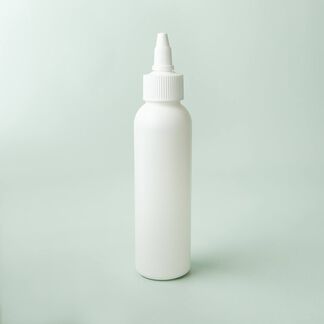 4 oz White Cosmo Bottle with White Twist Cap - 10