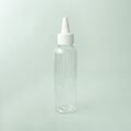 4 oz Clear Cosmo Bottle with White Twist Cap - 10