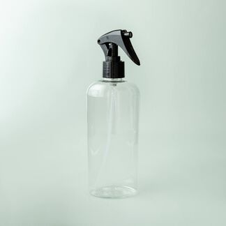 8 oz Clear Bottle with Black Trigger Spray Cap - 10