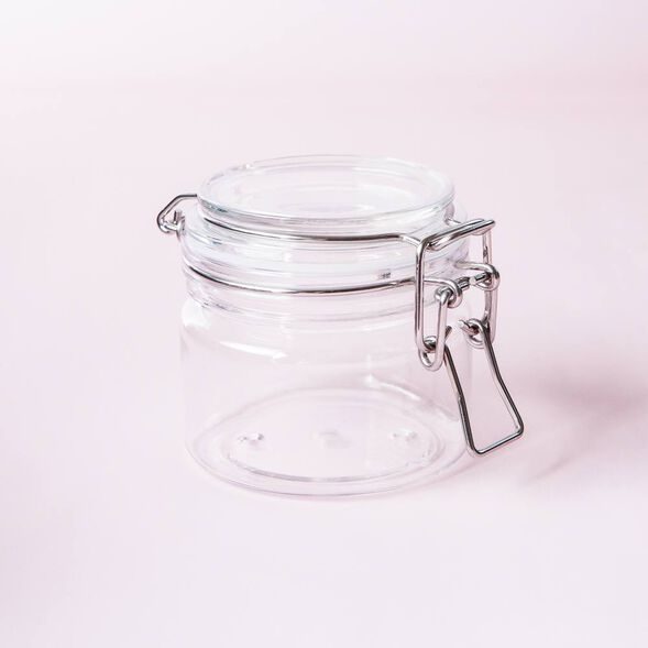 Short 8 oz Plastic Bail Jar