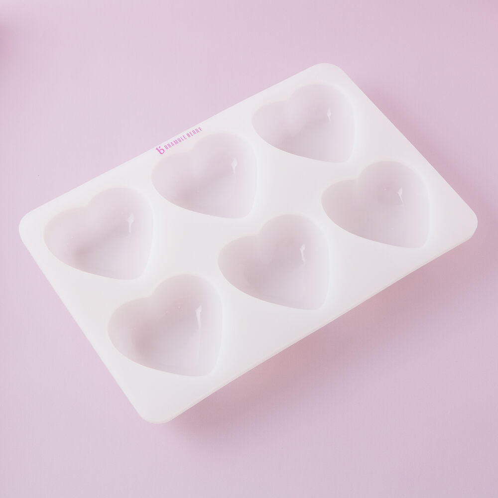8 Cavities Love Heart Silicone Soap Mold Heart Soap Mold Silicone Molds  Heart Chocolate Mold Heart Candle Mold 