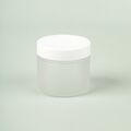 2 oz Frosted Glass Jar with White Cap - 10