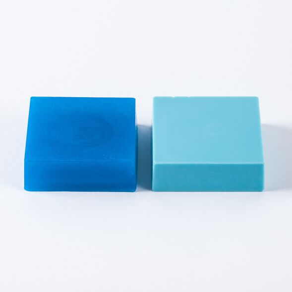 Two Caribbean Blue Color Blocks for Soap Making