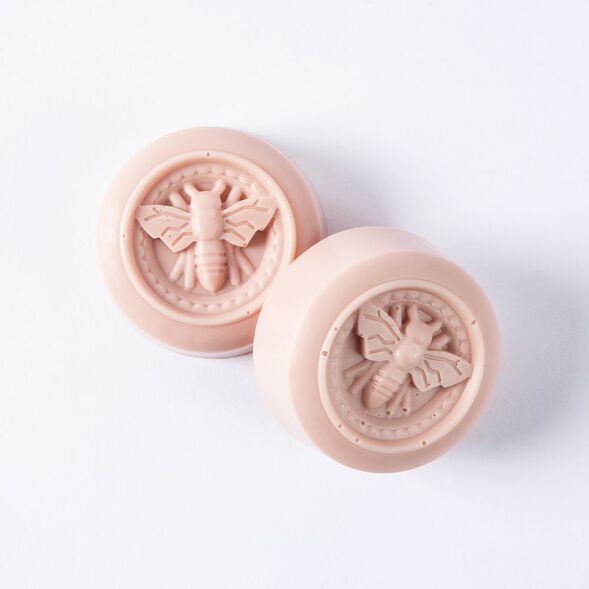Two Round Bee-Shaped Soaps