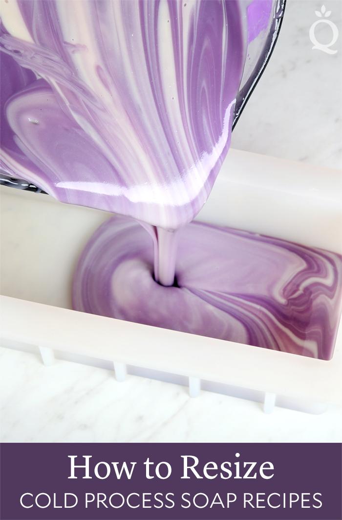 how to resize cold process soap recipes | bramble berry